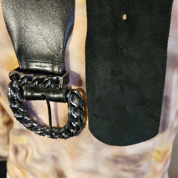 VGC Preloved Soft, Wide Leather Dress Hip Belt, by Warehouse, Holes from 28-32in - Picture 7 of 13